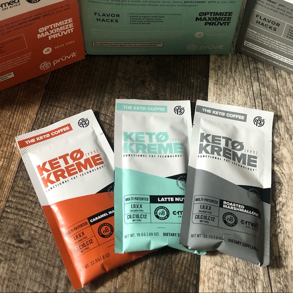 Pruvit Keto coffee / Kreme variety 3- pack